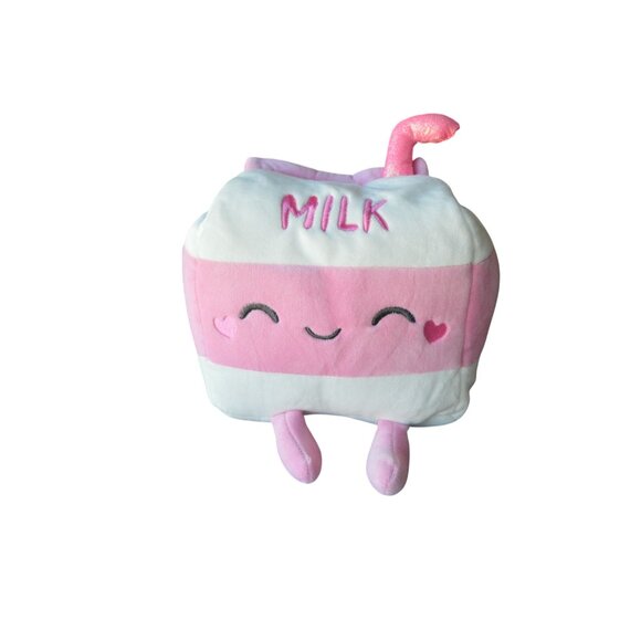 NWT Play Right Hug Me Strawberry Milk 8" Food Plush Gift Toy Valentine's Day - Picture 2 of 4